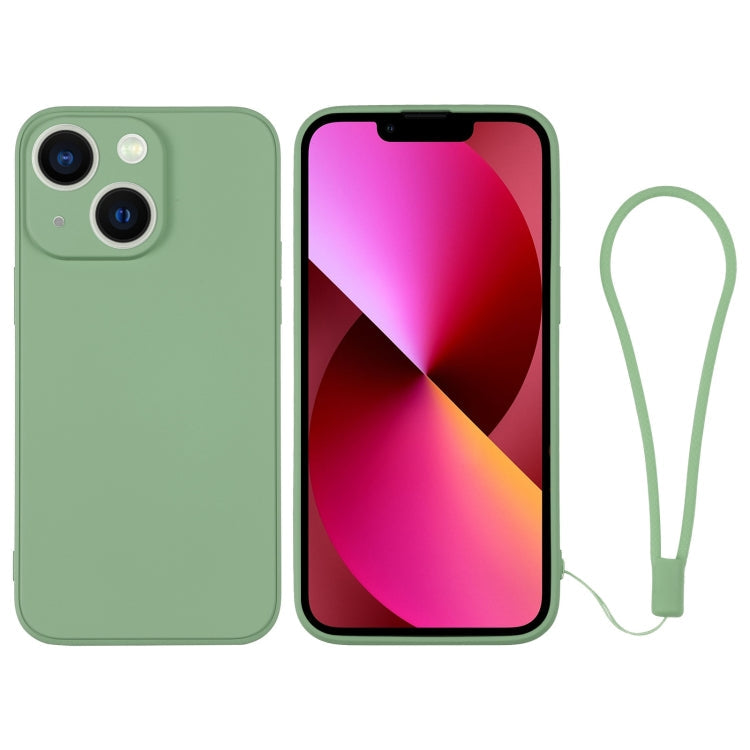 Silicone Phone Case with Wrist Strap, For iPhone 13 mini, For iPhone 13