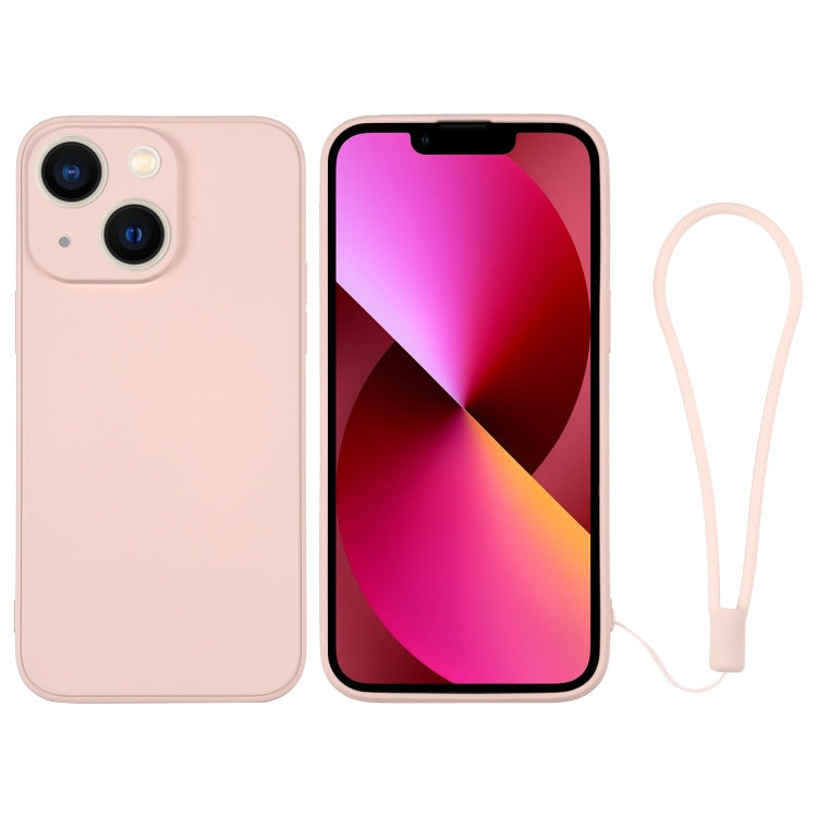 Silicone Phone Case with Wrist Strap, For iPhone 13 mini, For iPhone 13