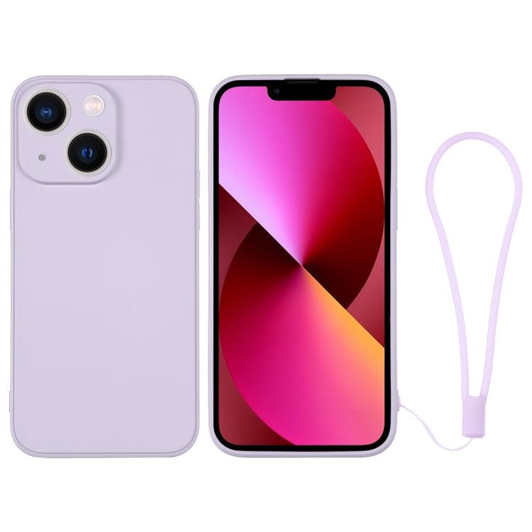 Silicone Phone Case with Wrist Strap, For iPhone 13 mini, For iPhone 13