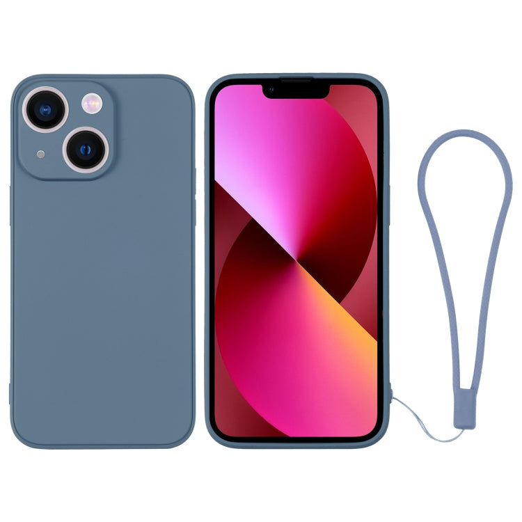 Silicone Phone Case with Wrist Strap, For iPhone 13 mini, For iPhone 13