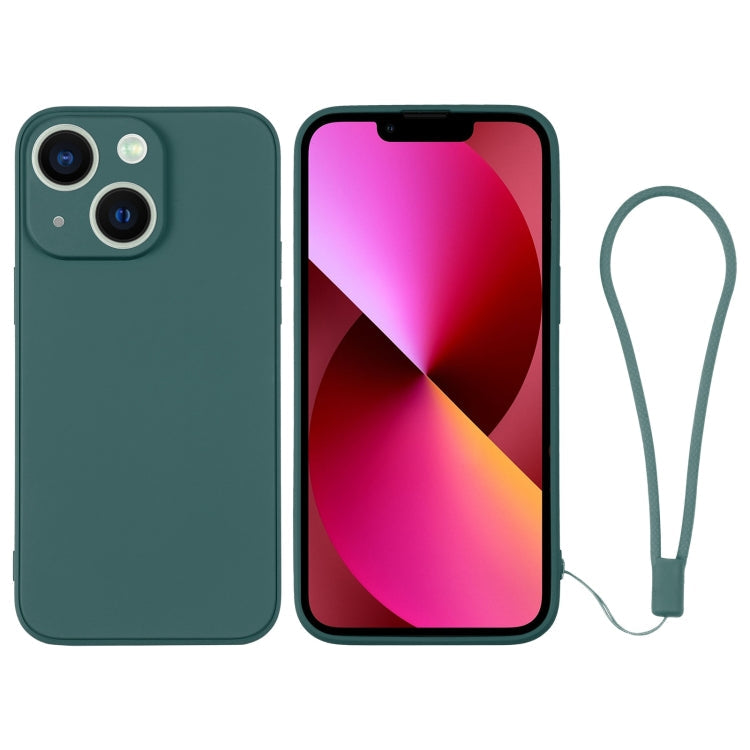 Silicone Phone Case with Wrist Strap, For iPhone 13 mini, For iPhone 13