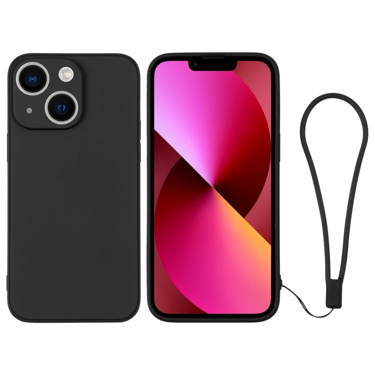 Silicone Phone Case with Wrist Strap, For iPhone 13 mini, For iPhone 13