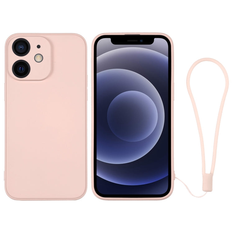 Silicone Phone Case with Wrist Strap, For iPhone 12 mini, For iPhone 12