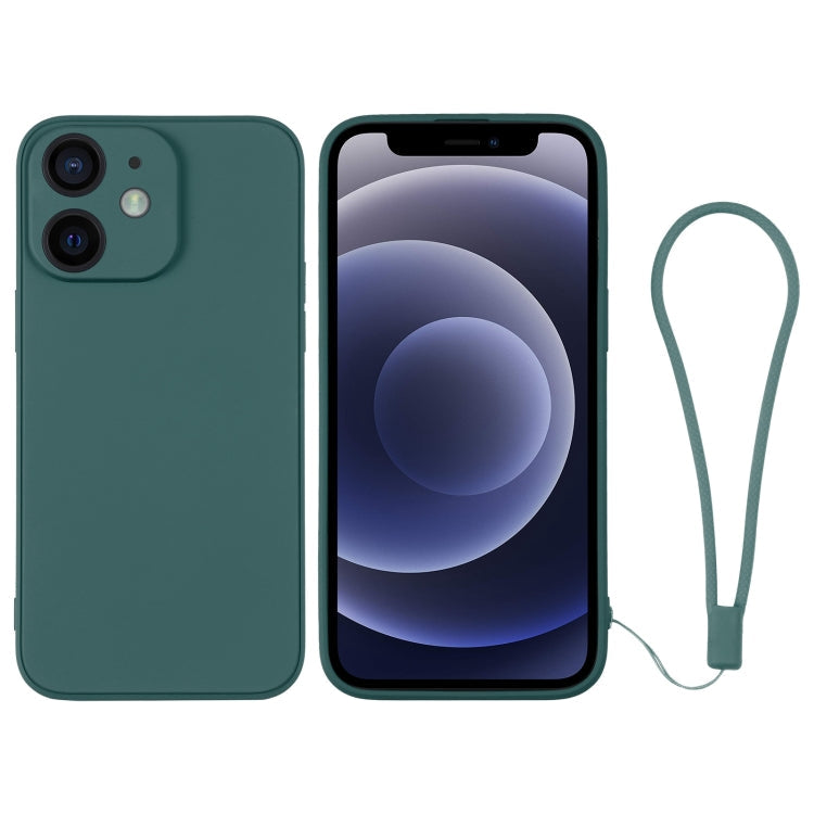 Silicone Phone Case with Wrist Strap, For iPhone 12 mini, For iPhone 12