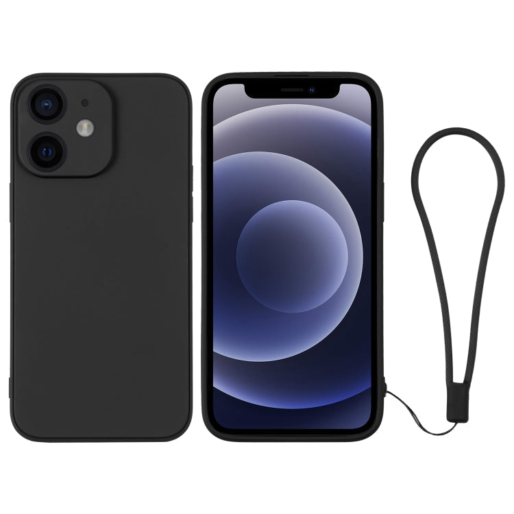 Silicone Phone Case with Wrist Strap, For iPhone 12 mini, For iPhone 12