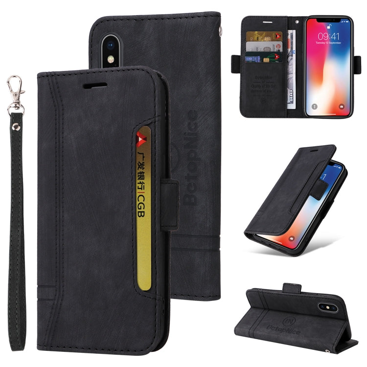 BETOPNICE Dual-side Buckle Leather Phone Case, For iPhone 11 Pro, For iPhone 11 Pro Max, For iPhone X / XS, For iPhone XR