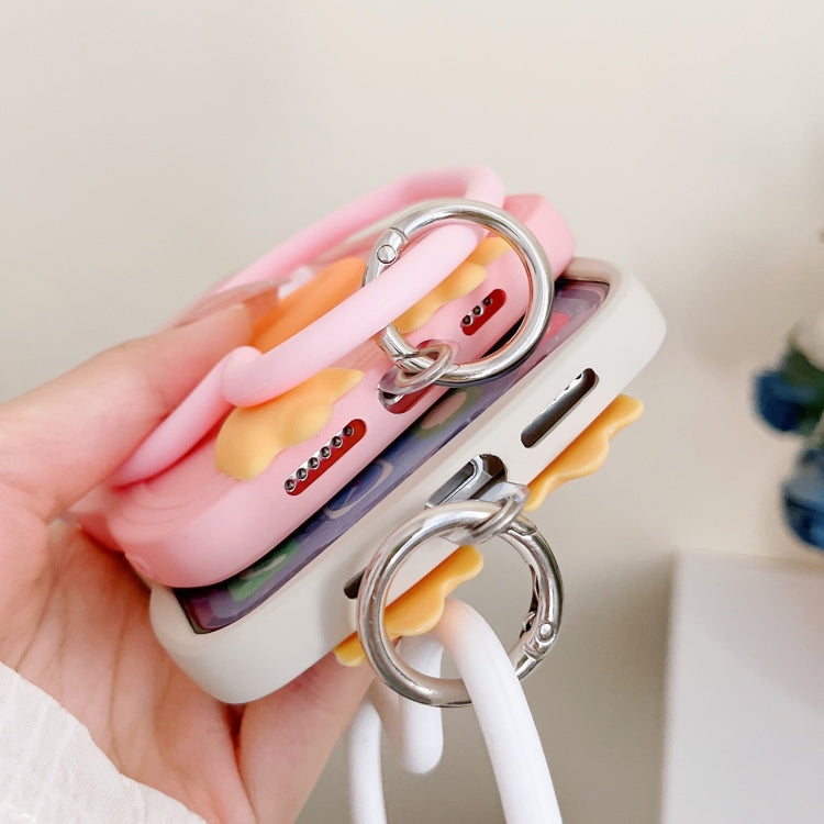 Wave Edge Big Duck Silicone Phone Case with Wristband, For iPhone 12 Pro, For iPhone 12 Pro Max, For iPhone 11, For iPhone 11 Pro