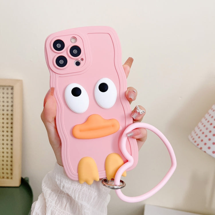 Wave Edge Big Duck Silicone Phone Case with Wristband, For iPhone 12 Pro, For iPhone 12 Pro Max, For iPhone 11, For iPhone 11 Pro