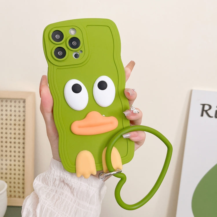 Wave Edge Big Duck Silicone Phone Case with Wristband, For iPhone 12 Pro, For iPhone 12 Pro Max, For iPhone 11, For iPhone 11 Pro