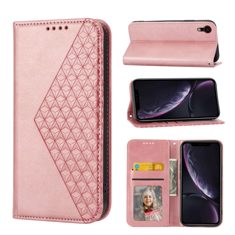 Cubic Grid Calf Texture Magnetic Closure Leather Phone Case, For iPhone 11 Pro, For iPhone 11 Pro Max, For iPhone X / XS, For iPhone XR