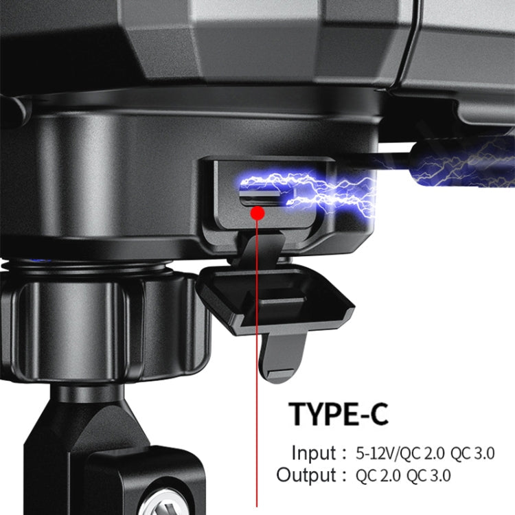 Motorcycle / Bicycle Handlebar Wireless Charging Waterproof Box Mobile Phone Holder, M18S-A1, M18L-A1