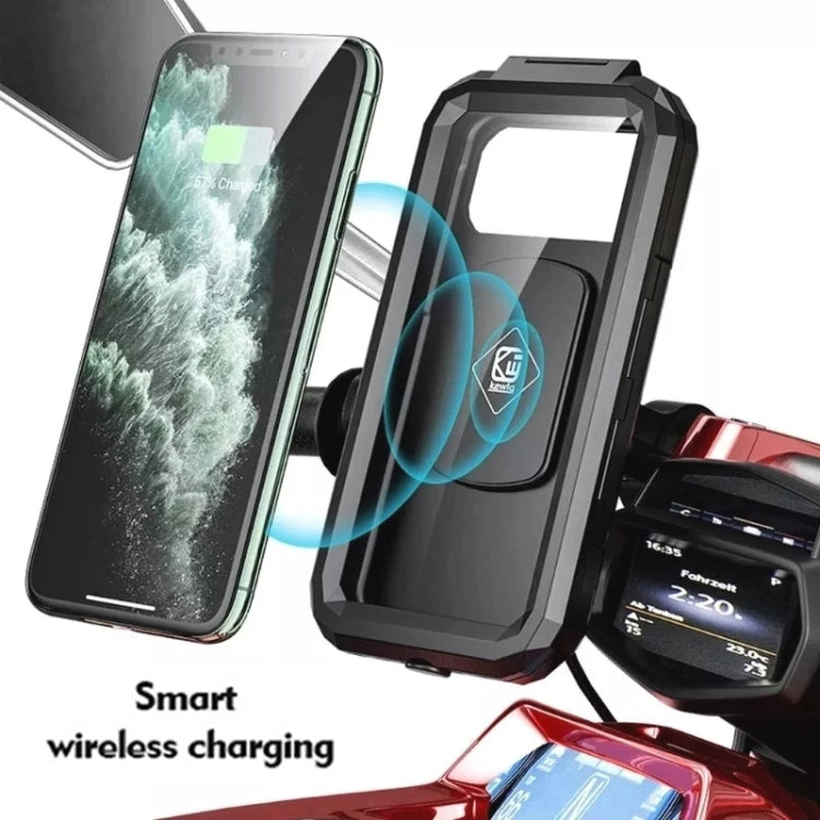 Motorcycle / Bicycle Handlebar Wireless Charging Waterproof Box Mobile Phone Holder, M18S-A1, M18L-A1
