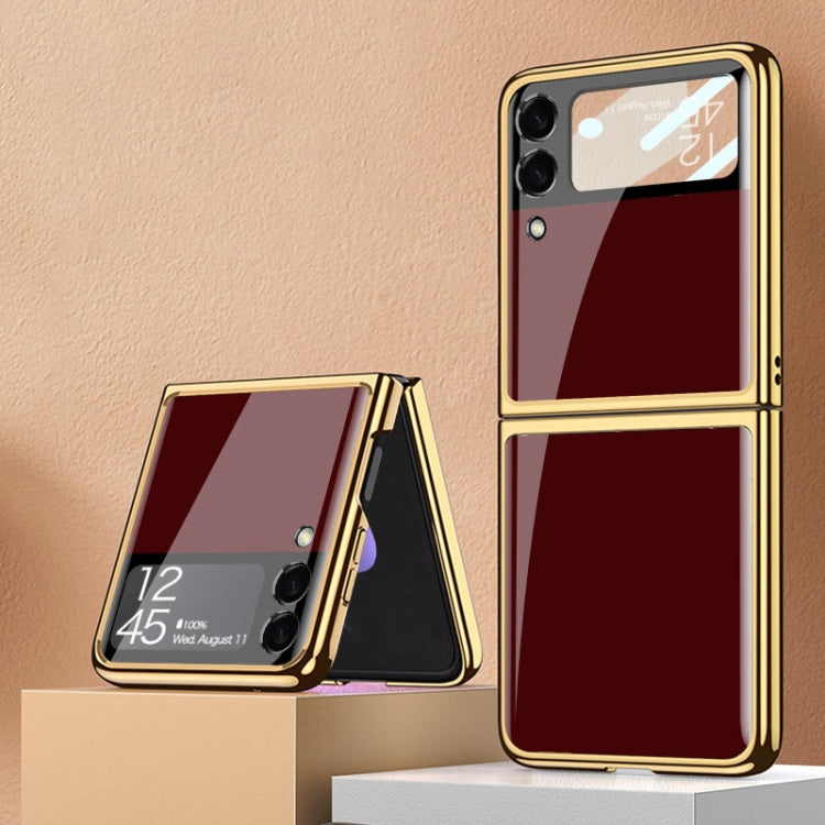 GKK Integrated Electroplating Painted Glass Phone Case, For Samsung Galaxy Z Flip4