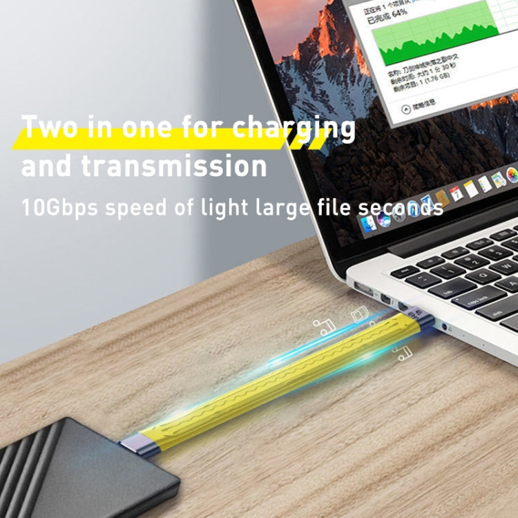 100W 10Gbps USB-C/Type-C to USB-C/Type-C FPC Flexible Data Cable, Length: 13.8cm, 10Gbps USB-C/Type-C to USB-C/Type-C