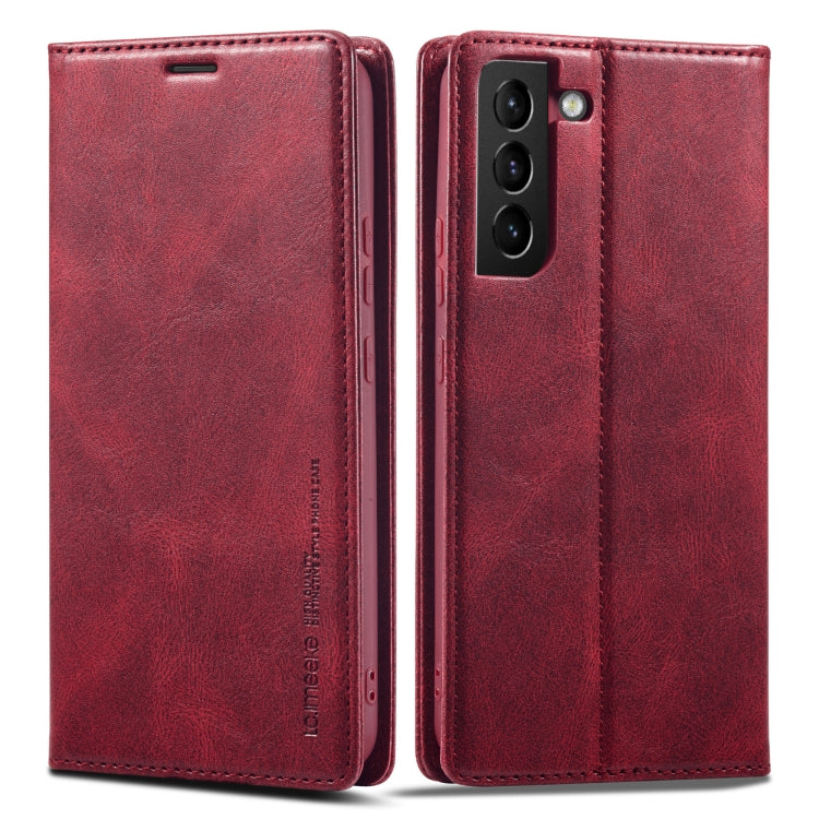 LC.IMEEKE RFID Anti-theft Leather Phone Case, For Samsung Galaxy S21+ 5G