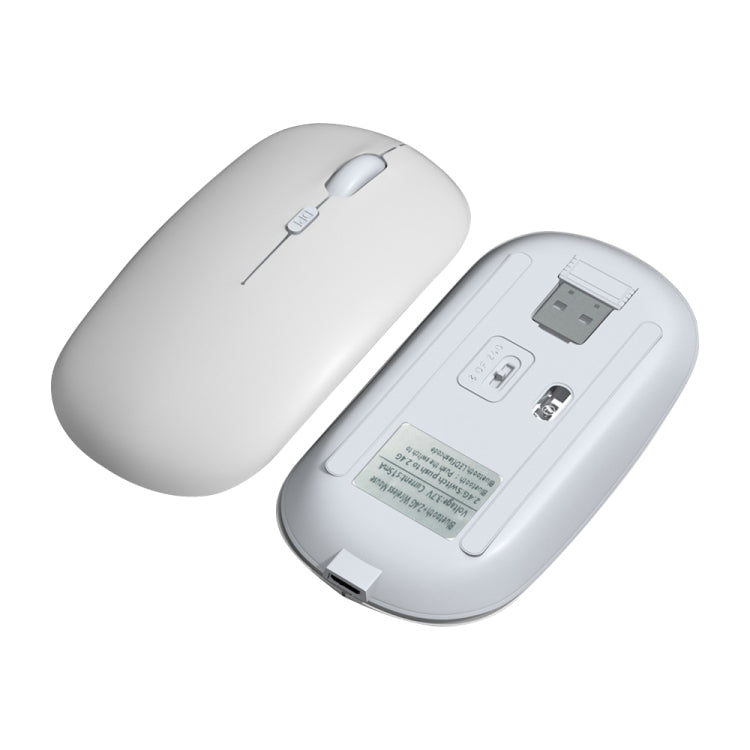 1600dpi Bluetooth 2.4G Wireless Dual Mode Mouse, Bluetooth + 2.4G(White), Bluetooth + 2.4G(Black), Bluetooth + 2.4G(Pink), Bluetooth + 2.4G(Purple), Bluetooth + 2.4G(Yellow), Bluetooth + 2.4G(Blue), Bluetooth + 2.4G(Mint Green)                         ...