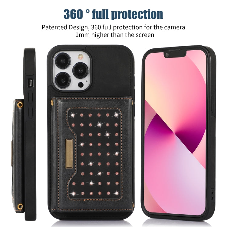 Three-fold RFID Leather Phone Case with Lanyard, For iPhone 14 Pro Max, For iPhone XR, For iPhone XS, For iPhone XS Max
