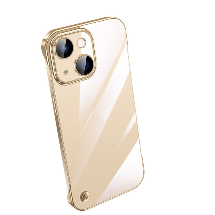 Electroplating Frameless Clear PC Phone Case, For iPhone 14, For iPhone 14 Plus, For iPhone 14 Pro