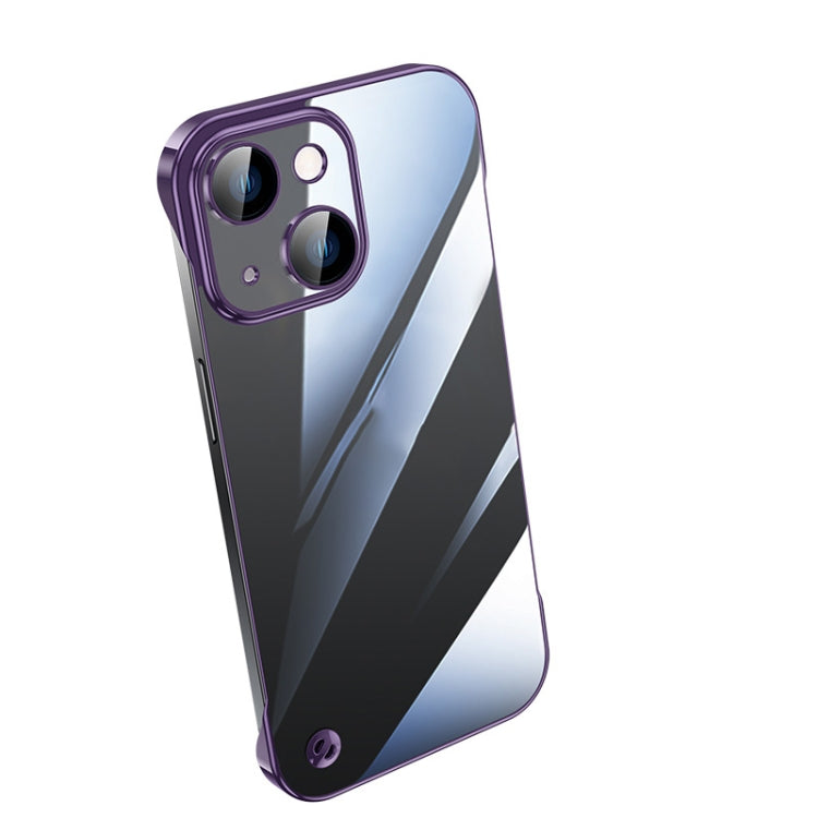 Electroplating Frameless Clear PC Phone Case, For iPhone 14, For iPhone 14 Plus, For iPhone 14 Pro
