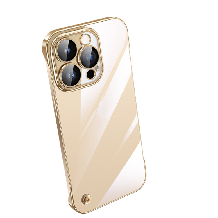 Electroplating Frameless Clear PC Phone Case, For iPhone 14, For iPhone 14 Plus, For iPhone 14 Pro