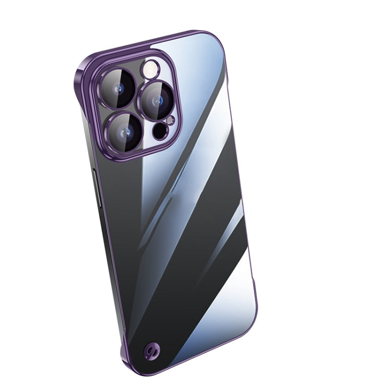 Electroplating Frameless Clear PC Phone Case, For iPhone 14 Pro Max, For iPhone 13, For iPhone 13 Pro