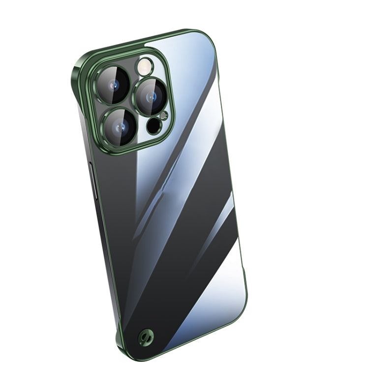Electroplating Frameless Clear PC Phone Case, For iPhone 13 Pro Max, For iPhone 12, For iPhone 12 Pro