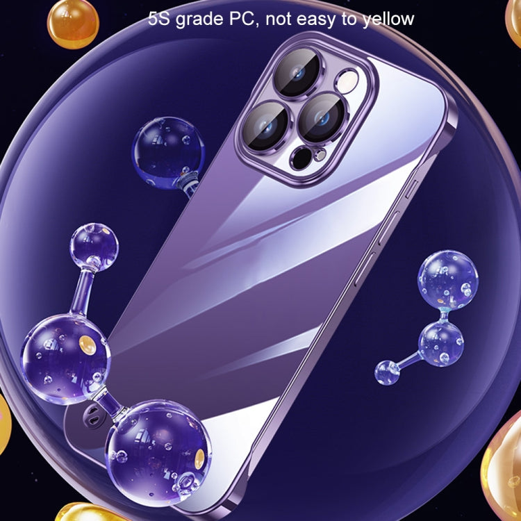 Electroplating Frameless Clear PC Phone Case, For iPhone 12 Pro Max