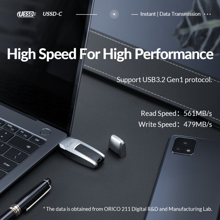 ORICO USB Solid State Flash Drive, Read: 520MB/s, Write: 450MB/s, 128GB USB-A, 128GB Type-C, 256GB USB-A, 256GB Type-C, 512GB USB-A, 512GB Type-C, 1TB USB-A, 1TB Type-C