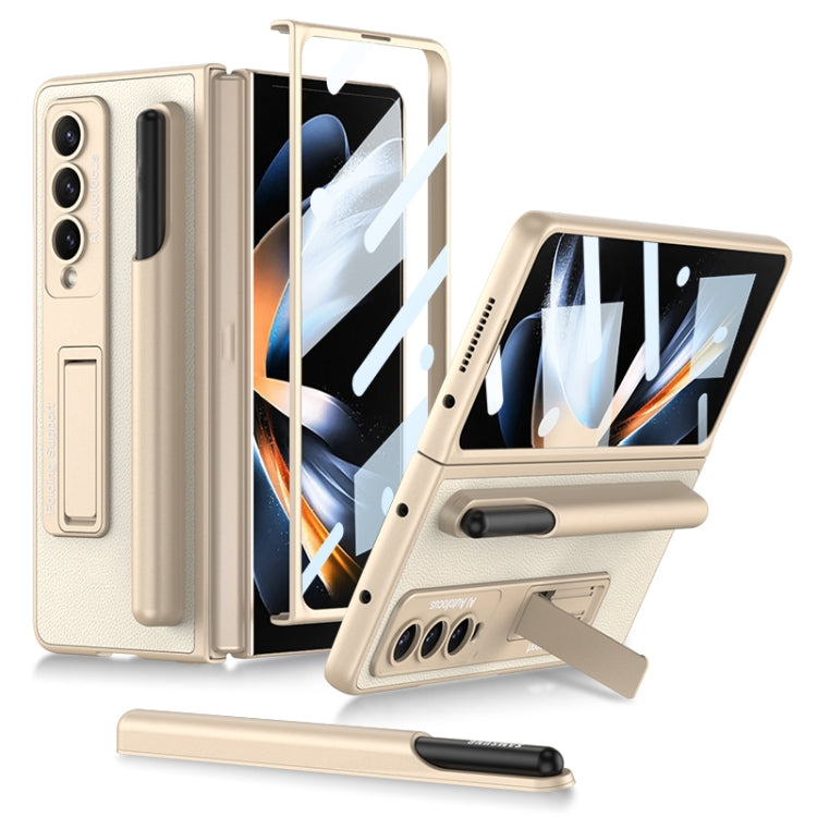 GKK Ultra-thin Shockproof Leather Protective Case with Holder & Pen Slots, For Samsung Galaxy Z Fold4