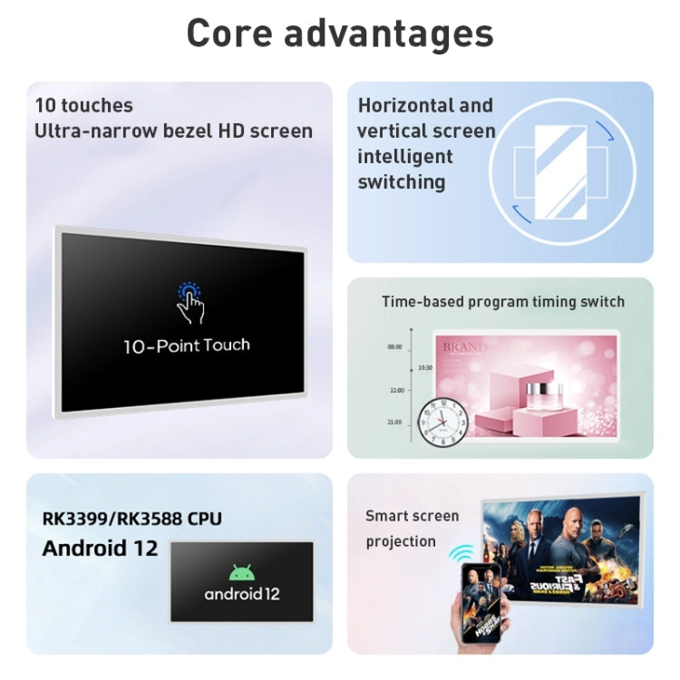 HSD3293T 32 inch IPS Display Advertising Machine Android 12, RK3399 4GB+32GB