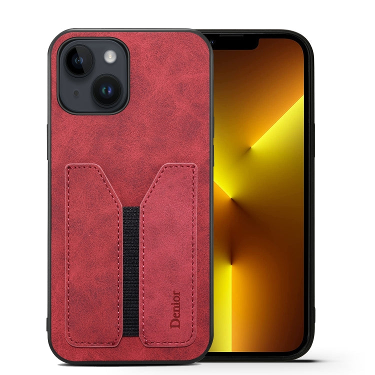 Denior DV Elastic Card PU Back Cover Phone Case, For iPhone 14, For iPhone 14 Plus, For iPhone 14 Pro, For iPhone 14 Pro Max, For iPhone 13 mini, For iPhone 13