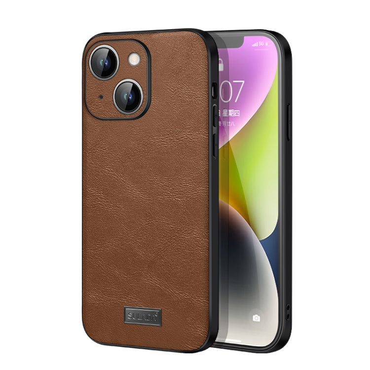 SULADA Shockproof TPU + Handmade Leather Phone Case, For iPhone 14, For iPhone 14 Plus, For iPhone 14 Pro, For iPhone 14 Pro Max