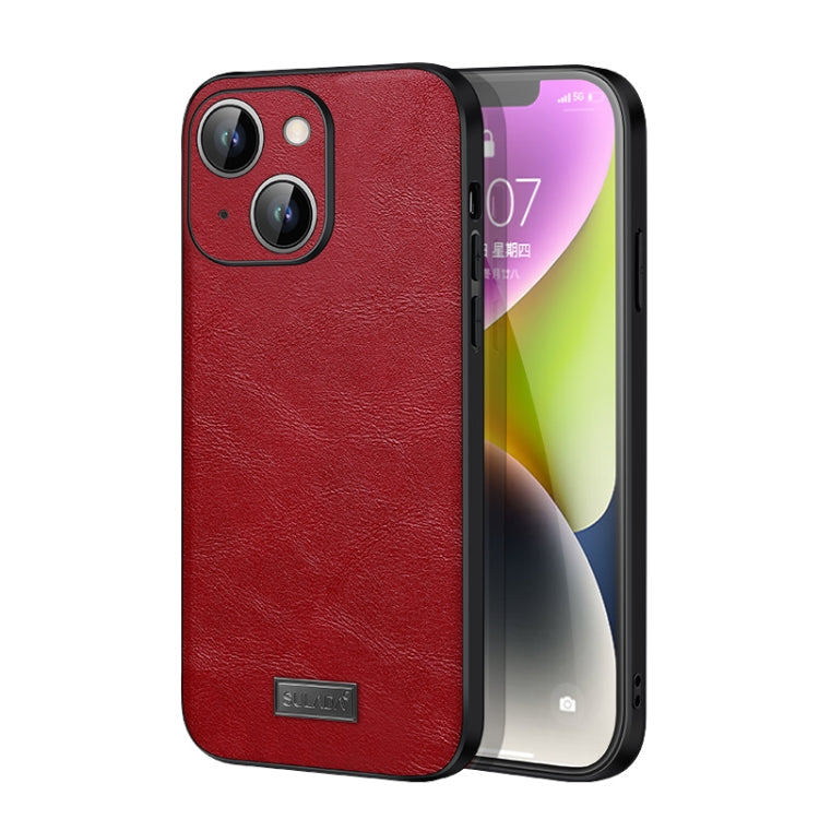 SULADA Shockproof TPU + Handmade Leather Phone Case, For iPhone 14, For iPhone 14 Plus, For iPhone 14 Pro, For iPhone 14 Pro Max