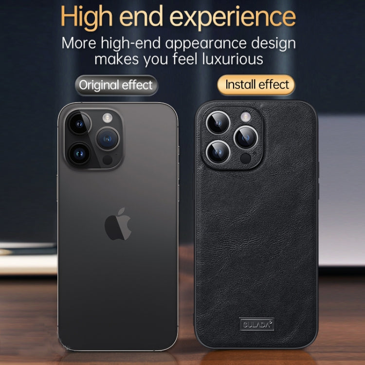 SULADA Shockproof TPU + Handmade Leather Phone Case, For iPhone 14, For iPhone 14 Plus, For iPhone 14 Pro, For iPhone 14 Pro Max
