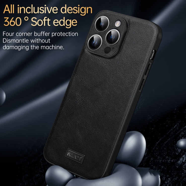 SULADA Shockproof TPU + Handmade Leather Phone Case, For iPhone 14, For iPhone 14 Plus, For iPhone 14 Pro, For iPhone 14 Pro Max