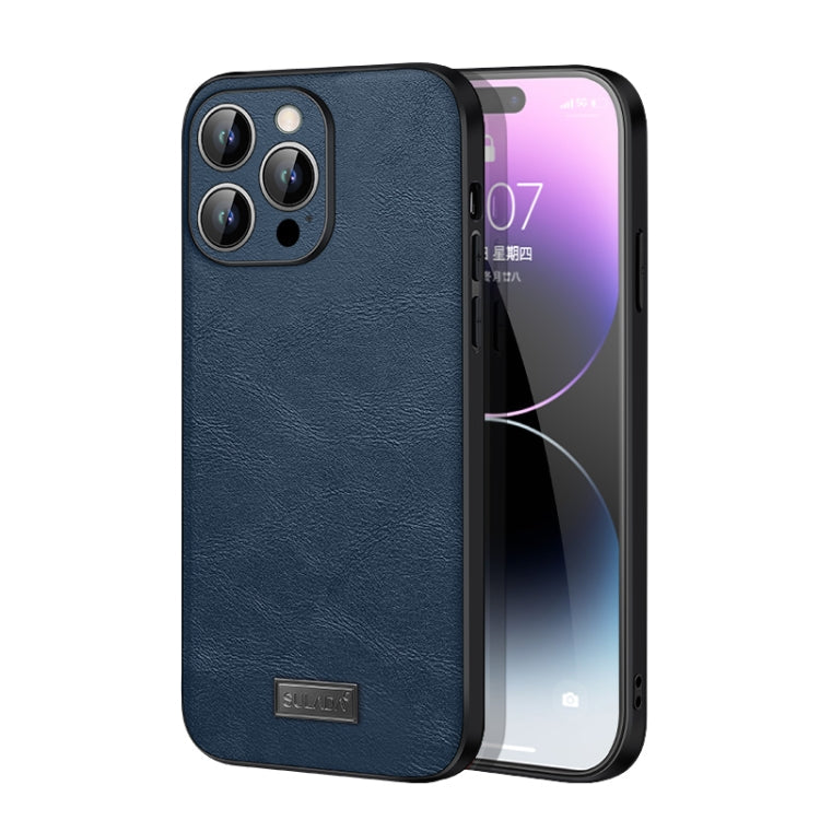 SULADA Shockproof TPU + Handmade Leather Phone Case, For iPhone 14, For iPhone 14 Plus, For iPhone 14 Pro, For iPhone 14 Pro Max