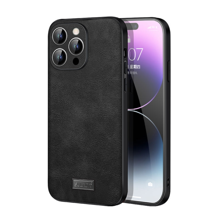 SULADA Shockproof TPU + Handmade Leather Phone Case, For iPhone 14, For iPhone 14 Plus, For iPhone 14 Pro, For iPhone 14 Pro Max