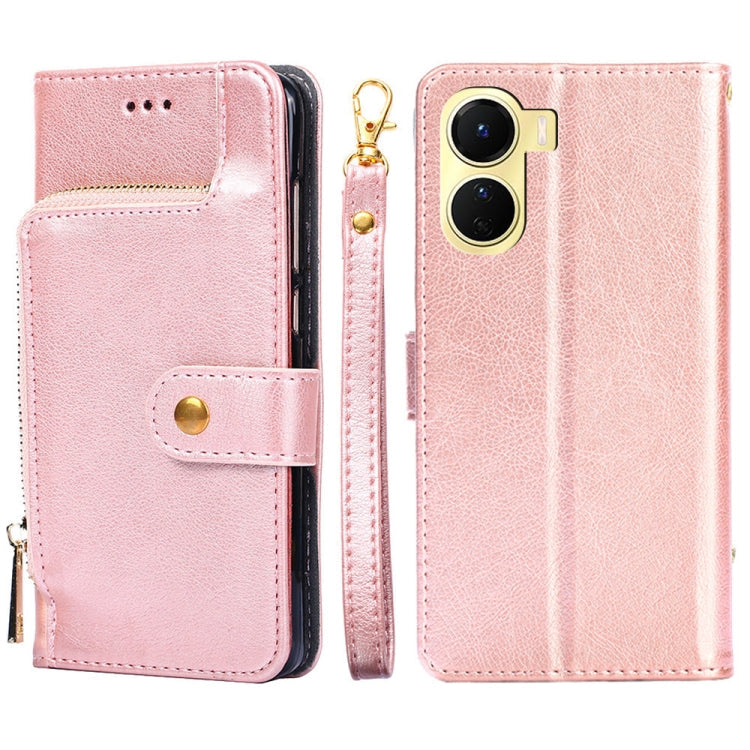 Zipper Bag Leather Phone Case, For Motorola Moto E32 India/E22s 4G Global, For OPPO A17, For OPPO K10x 5G, For Realme C33 4G, For vivo V25 5G/V25e 5G/X80 Lite, For vivo Y16 4G/Y02s 4G