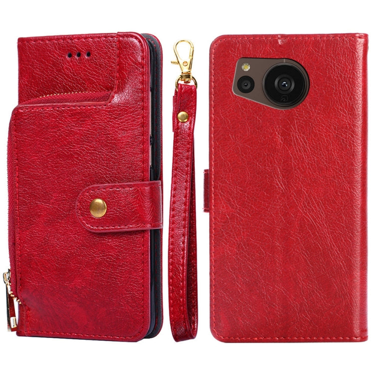 Zipper Bag Leather Phone Case, For vivo Y55 4G, For Samsung Galaxy A04s, For Sharp Aquos sense7 Plus, For Xiaomi Civi 2 5G, For Xiaomi Poco M5 4G