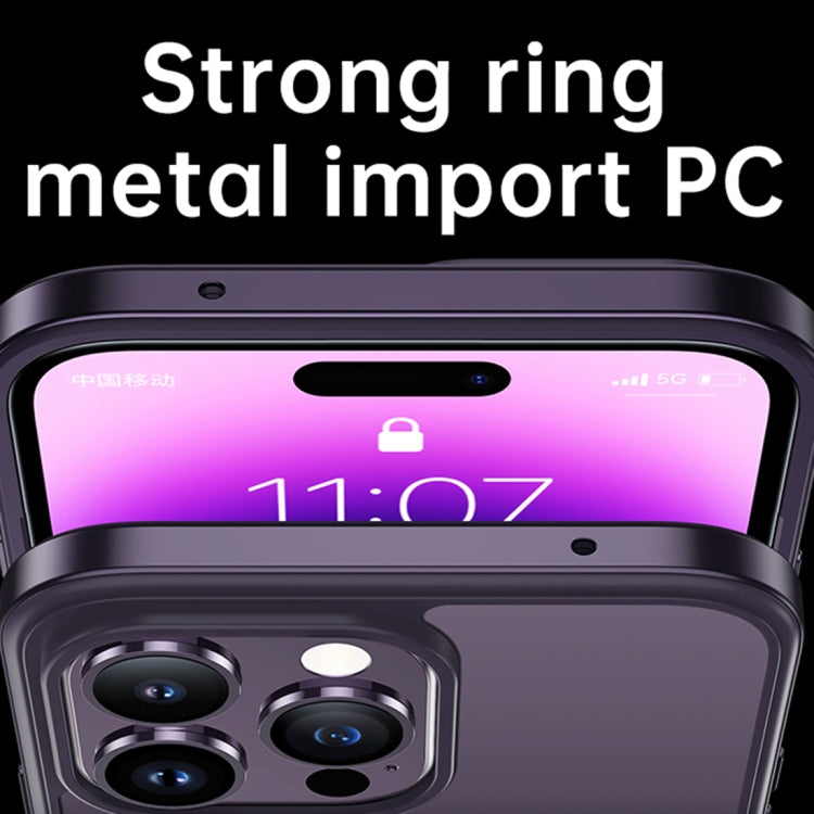 SULADA Metal Frame + Nano Glass + TPU Phone Case, For iPhone 14, For iPhone 14 Plus, For iPhone 14 Pro
