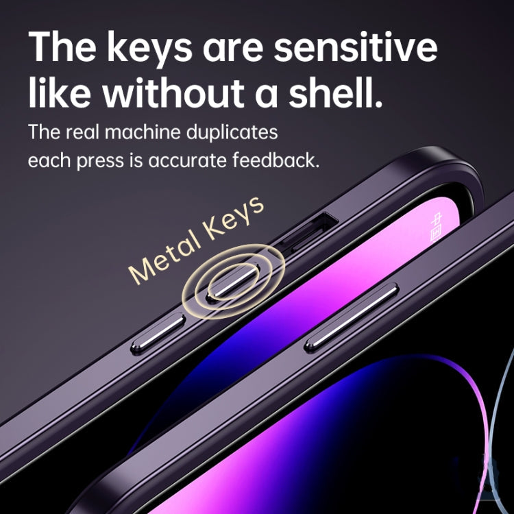 SULADA Metal Frame + Nano Glass + TPU Phone Case, For iPhone 14, For iPhone 14 Plus, For iPhone 14 Pro