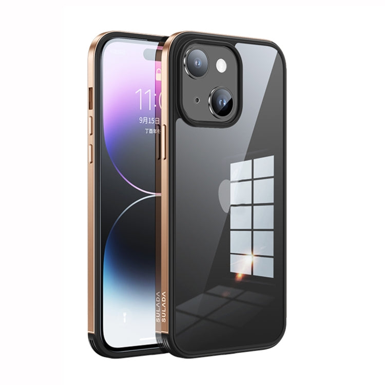 SULADA Metal Frame + Nano Glass + TPU Phone Case, For iPhone 14, For iPhone 14 Plus, For iPhone 14 Pro