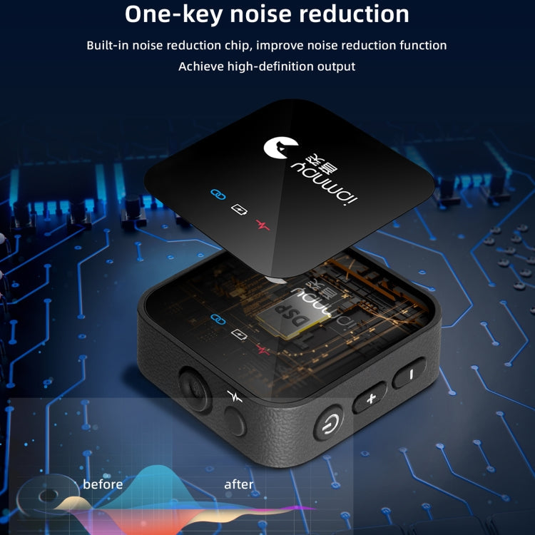 Yanmai GF525 2 in 1 Broadcast 2.4G Wireless Lavalier Microphone Mini Clip-on Mic with LED Display