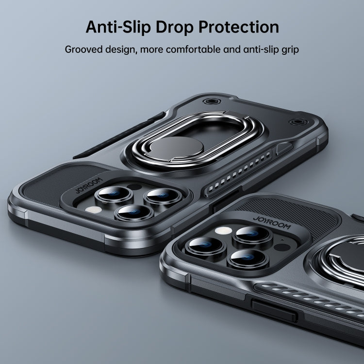 JOYROOM PC + TPU Dual-layer Shockproof Phone Case with Rotating Holder, For iPhone 14 Pro