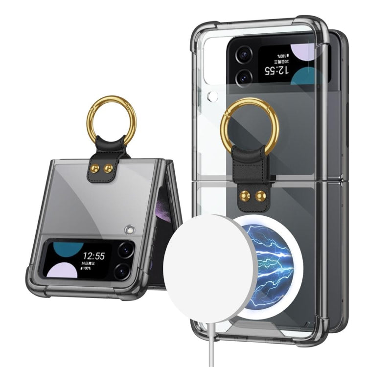GKK MagSafe Airbag Shockproof Phone Case with Ring Holder, For Samsung Galaxy Z Flip3 5G