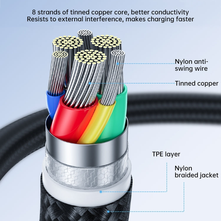 JOYROOM 20W Type-C to 8 Pin Surpass Series Fast Charging Data Cable, 0.25m, 1.2m