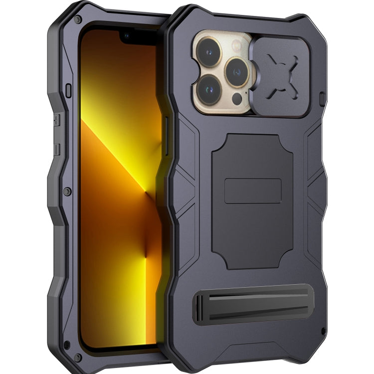 Camshield Tri-poof Metal Phone Case with Holder, For iPhone 14, For iPhone 14 Plus, For iPhone 14 Pro