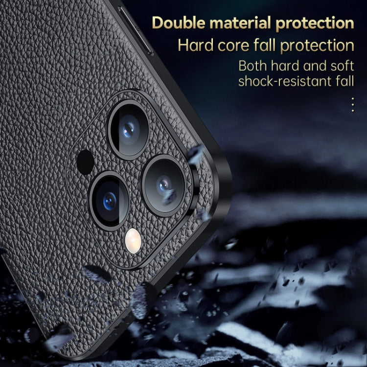 SULADA Famous Artisan Series Litchi Leather PC + TPU Phone Case, For iPhone 14, For iPhone 14 Plus, For iPhone 14 Pro, For iPhone 14 Pro Max