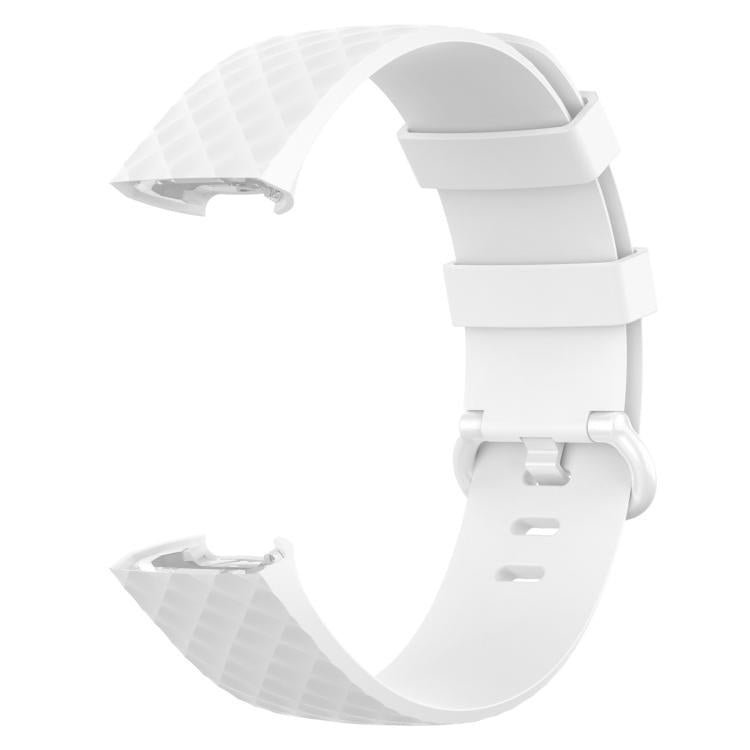 Silver Color Buckle TPU Wrist Strap Watch Band for Fitbit Charge 4 / Charge 4 SE / Charge 3 / Charge 3 SE, Size: S