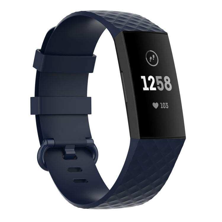 Silver Color Buckle TPU Wrist Strap Watch Band for Fitbit Charge 4 / Charge 4 SE / Charge 3 / Charge 3 SE, Size: S